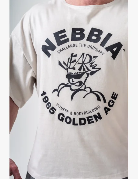 NEBBIA Umývaný bavlnený rag top GOLDEN AGE šedý