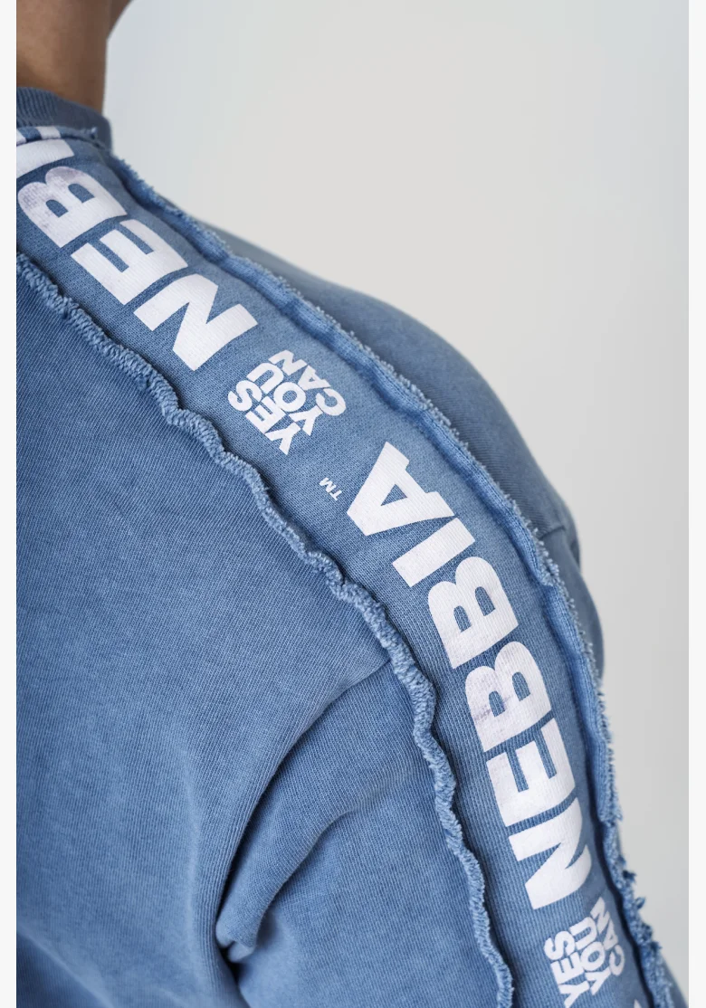 NEBBIA Umývané oversized tričko GOLDEN AGE modré