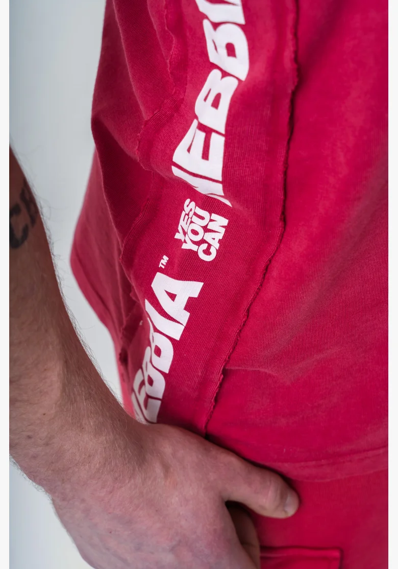 NEBBIA Washed muscle back stringer GOLDEN AGE červené