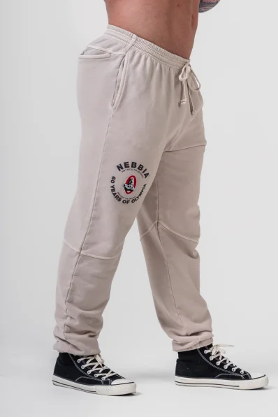 NEBBIA • NEBBIA Washed tepláky s kapsami LEGEND krémové • Nebshop.sk 2
