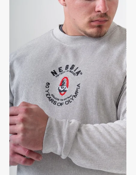 NEBBIA Oversized mikina bez kapuce SIGNATURE čierna