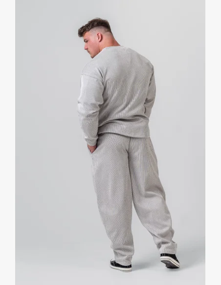 NEBBIA Oversized mikina bez kapuce SIGNATURE čierna