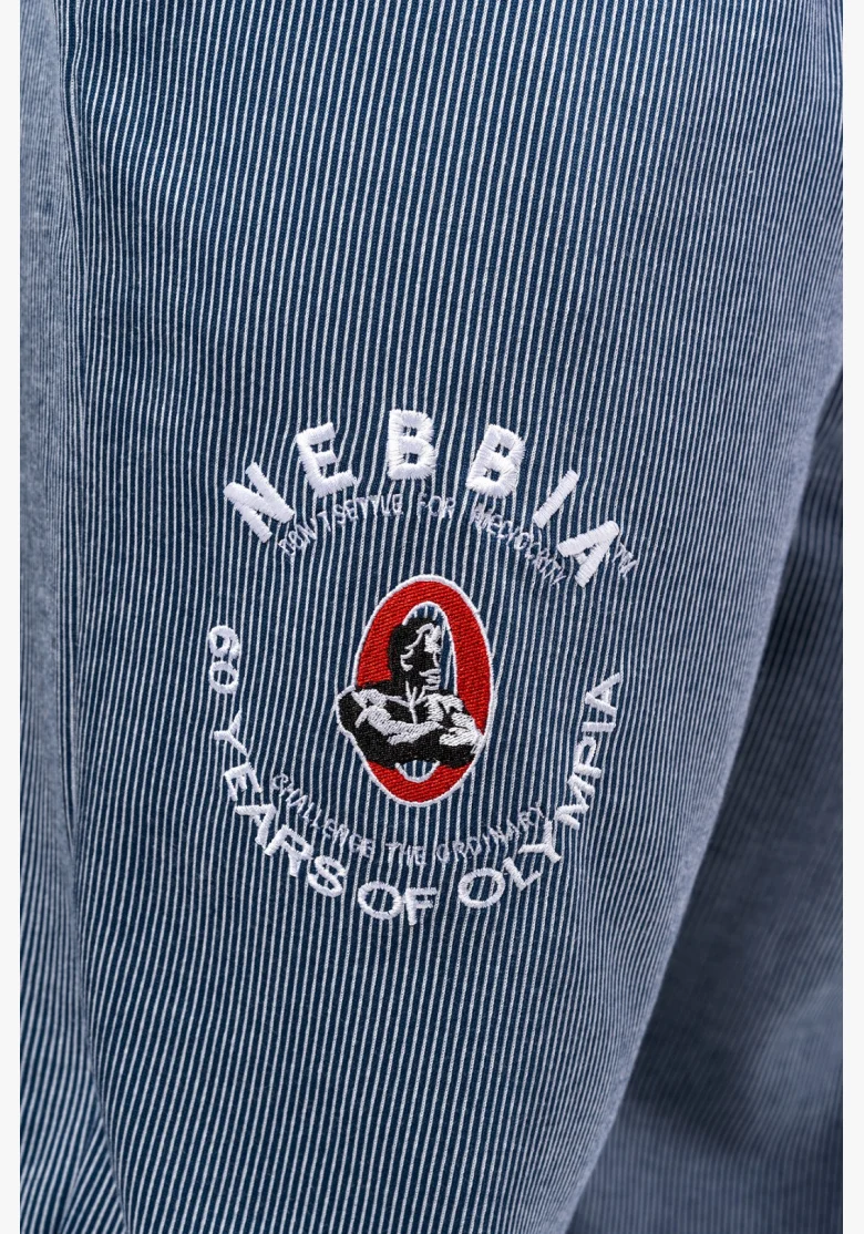 NEBBIA Oversized tepláky SIGNATURE modré