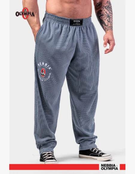 NEBBIA Oversized tepláky SIGNATURE modré