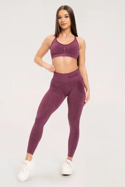 Gym Glamour Bezšvové legíny bez push-up efektu Cherry • Nebshop.sk