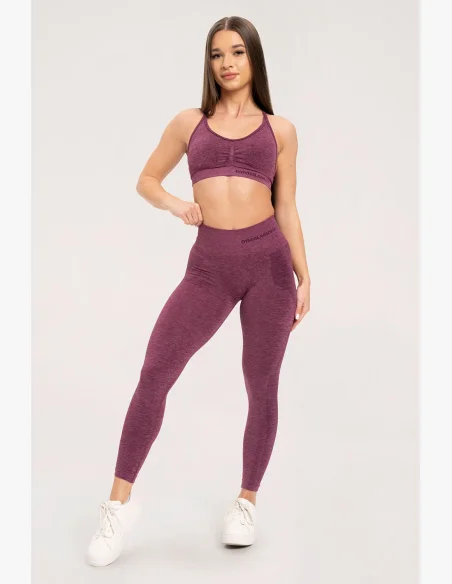 Gym Glamour Bezšvové legíny bez push-up efektu Cherry