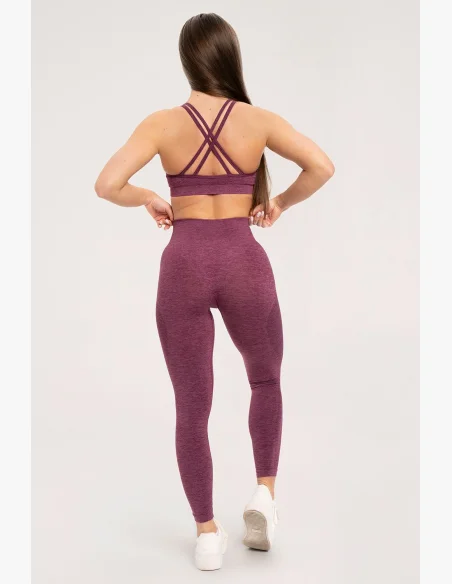 Gym Glamour Bezšvové legíny bez push-up efektu Cherry