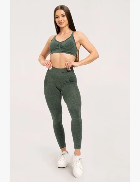 Gym Glamour Bezšvové legíny bez push-up efektu Green