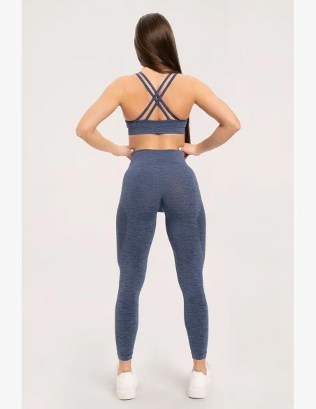 Gym Glamour Bezšvové legíny bez push-up efektu  Dark Blue