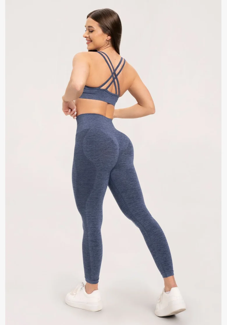 Gym Glamour Bezšvové legíny bez push-up efektu  Dark Blue