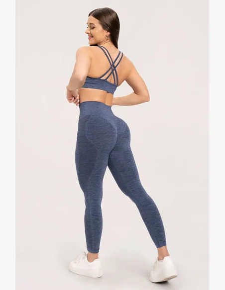 Gym Glamour Bezšvové legíny bez push-up efektu  Dark Blue