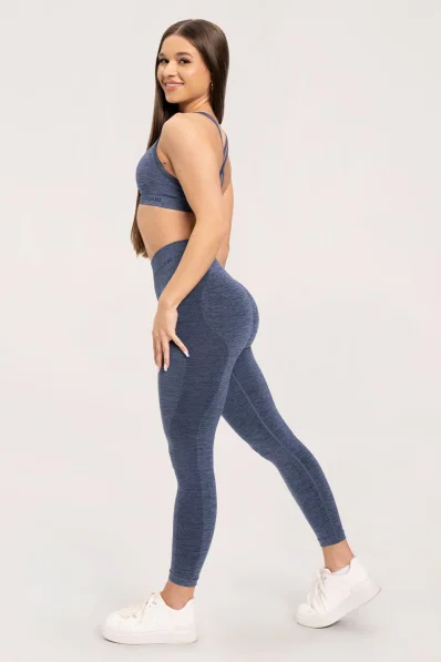 Gym Glamour Bezšvé legíny bez push-up efektu Dark Blue • Nebshop.sk
