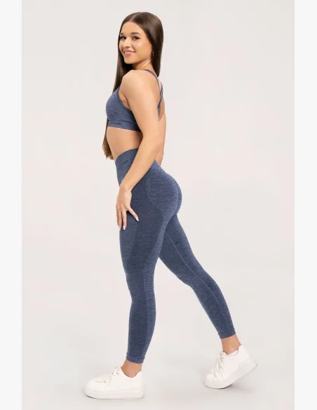 Gym Glamour Bezšvové legíny bez push-up efektu  Dark Blue