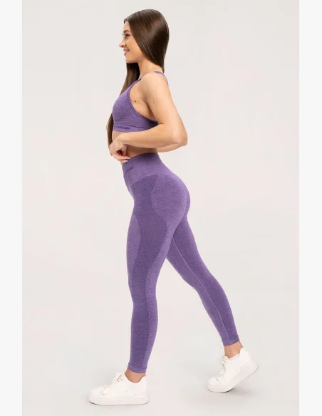 Gym Glamour Bezšvové legíny bez push-up efektu Violet