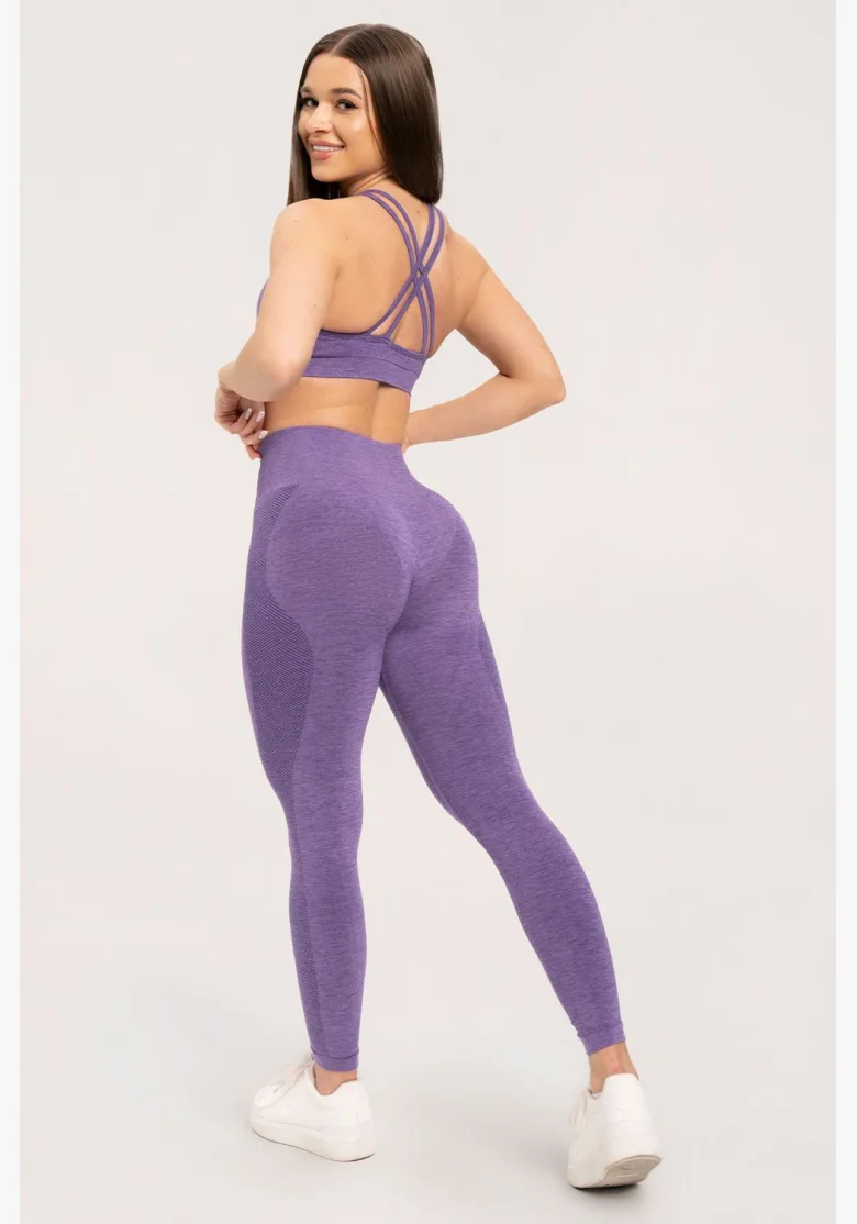 Gym Glamour Bezšvové legíny bez push-up efektu Violet