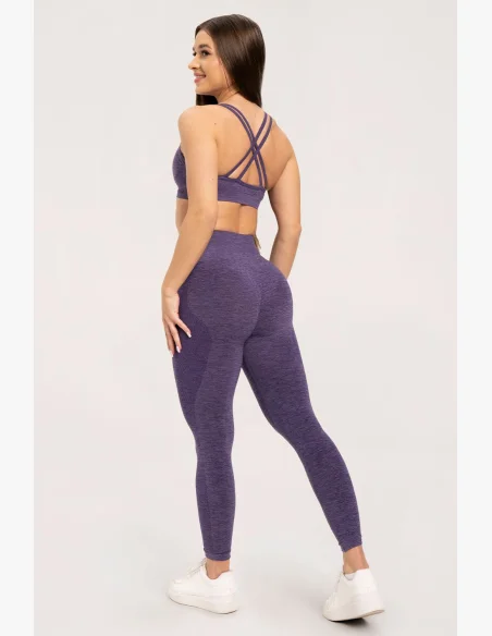 Gym Glamour Bezšvové legíny bez push-up efektu Plum
