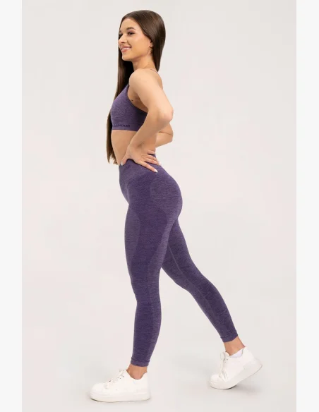 Gym Glamour Bezšvové legíny bez push-up efektu Plum
