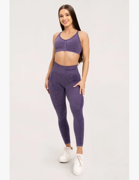 Gym Glamour Bezšvové legíny bez push-up efektu Plum