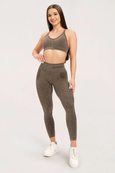 Gym Glamour Bezšvové legíny bez push-up efektu Plum • Nebshop.cz