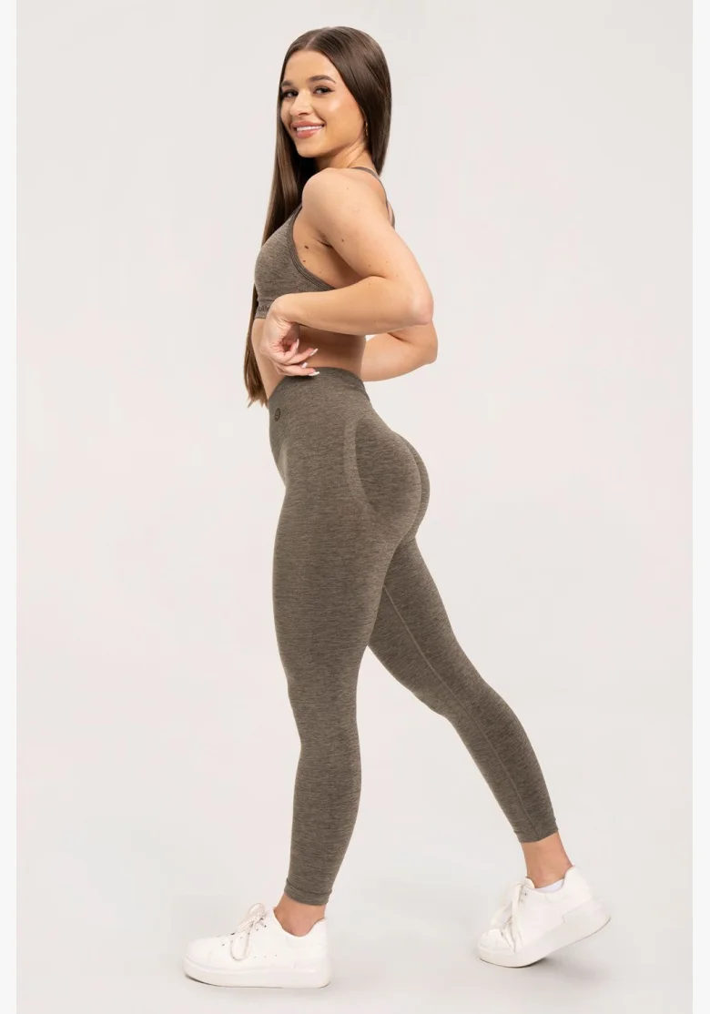 Gym Glamour Legíny seamless deep push up Espresso