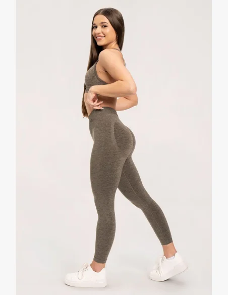 Gym Glamour Legíny seamless deep push up Espresso