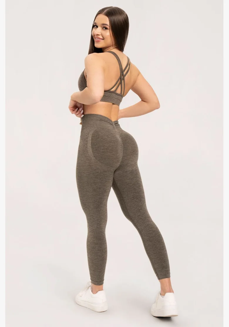 Gym Glamour Legíny seamless deep push up Espresso