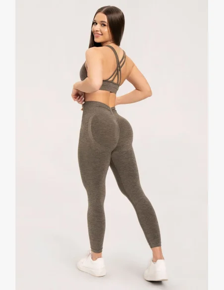 Gym Glamour Legíny seamless deep push up Espresso