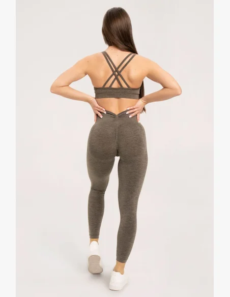 Gym Glamour Legíny seamless deep push up Espresso