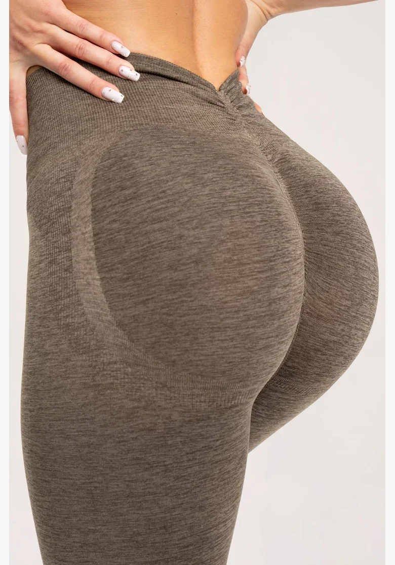 Gym Glamour Legíny seamless deep push up Espresso