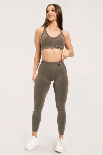 Gym Glamour Legíny seamless deep push up Espresso • Nebshop.cz