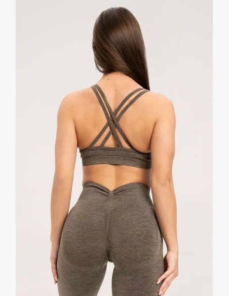 Gym Glamour Legíny seamless deep push up Espresso