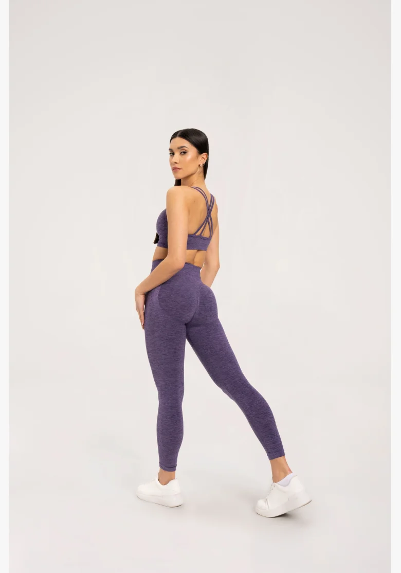 Gym Glamour Legíny seamless push up Dark Plum