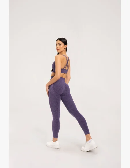 Gym Glamour Legíny seamless push up Dark Plum
