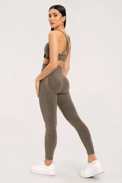 Gym Glamour Legíny seamless push up dark espresso • Nebshop.sk 2