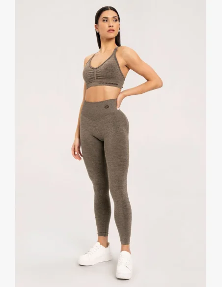 Gym Glamour Legíny seamless push up Tmavý Espresso
