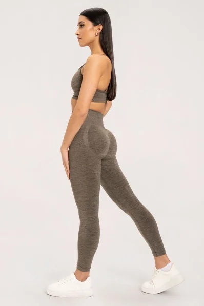 Gym Glamour Legíny seamless push up dark espresso • Nebshop.sk
