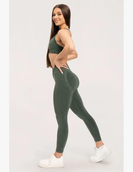 Gym Glamour Legíny bezšvové deep push up Green