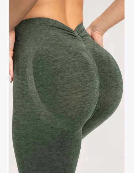 Gym Glamour Legíny bezšvové deep push up Green