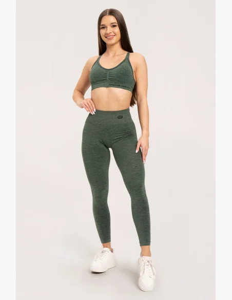 Gym Glamour Legíny bezšvové deep push up Green