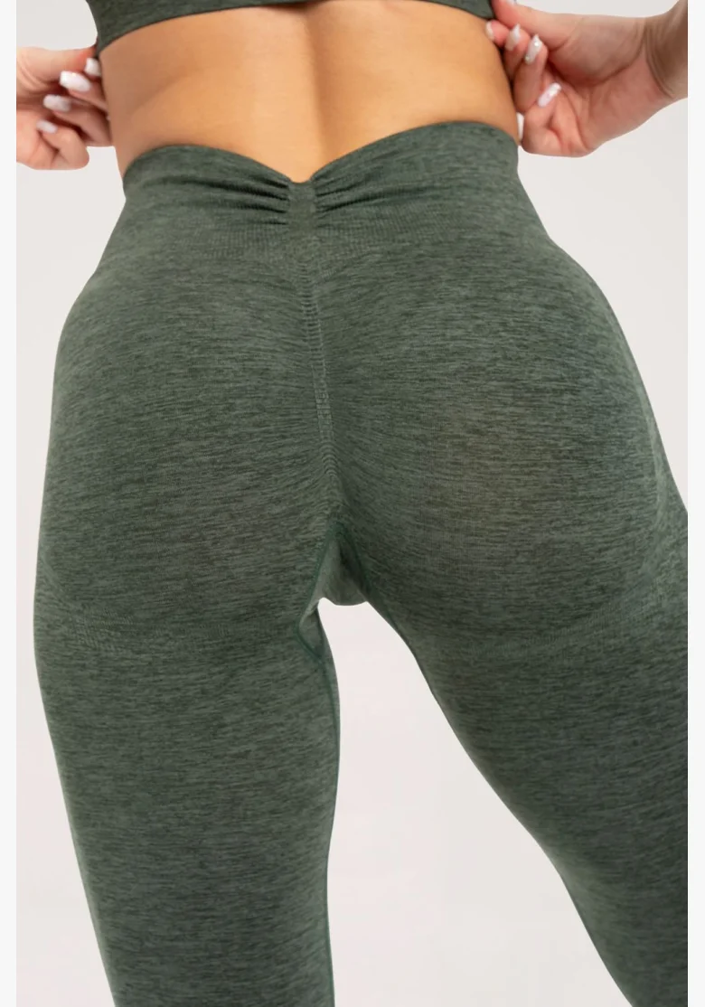 Gym Glamour Legíny bezšvové deep push up Green