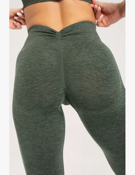 Gym Glamour Legíny bezšvové deep push up Green