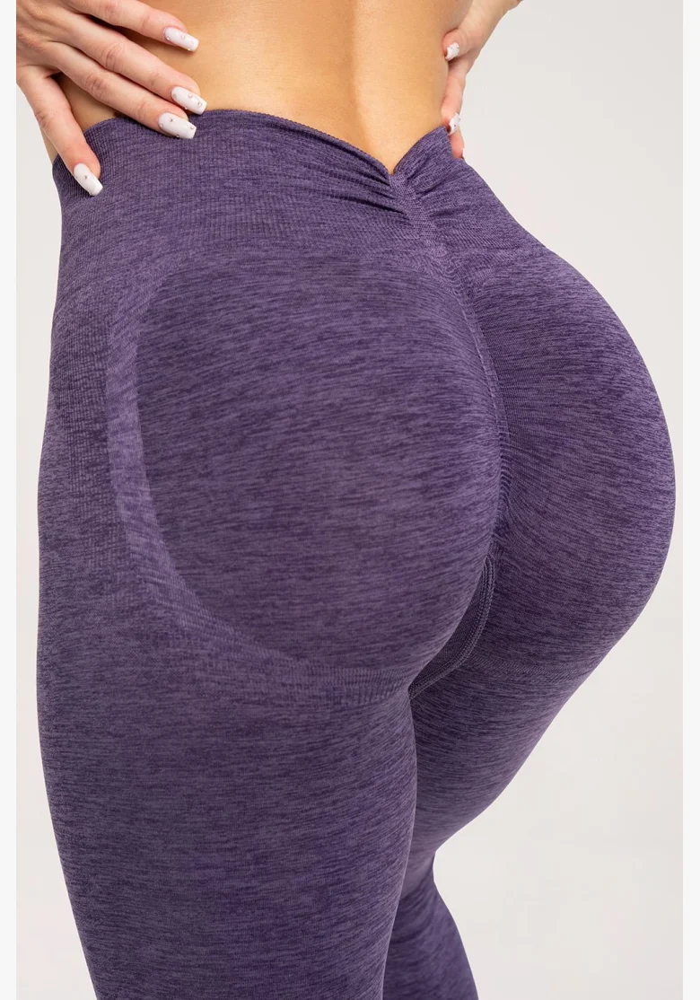Gym Glamour Legíny seamless deep push up plum