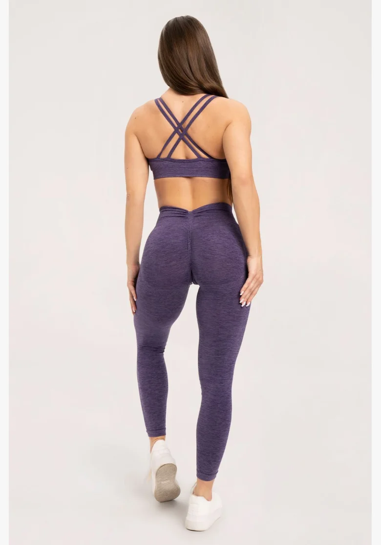 Gym Glamour Legíny seamless deep push up plum