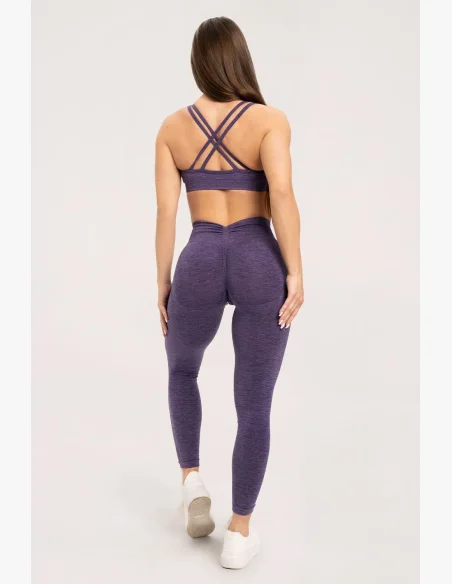 Gym Glamour Legíny seamless deep push up plum