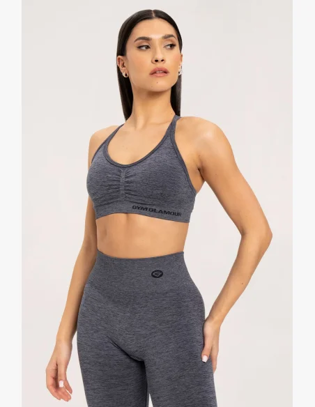 Gym Glamour Podprsenka seamless Dark Grey