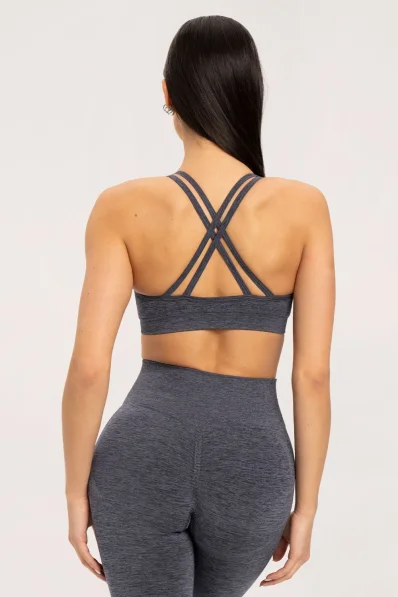 Gym Glamour Podprsenka seamless tmavá šedá • Nebshop.sk 2