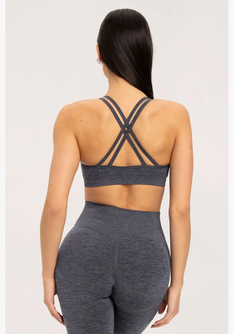 Gym Glamour Podprsenka seamless Dark Grey