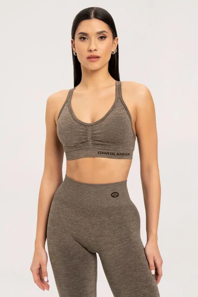 Gym Glamour Podprsenka seamless espresso • Nebshop.sk