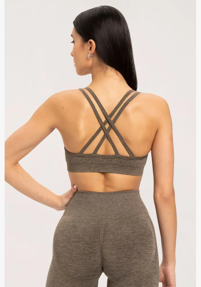 Gym Glamour Podprsenka seamless Espresso