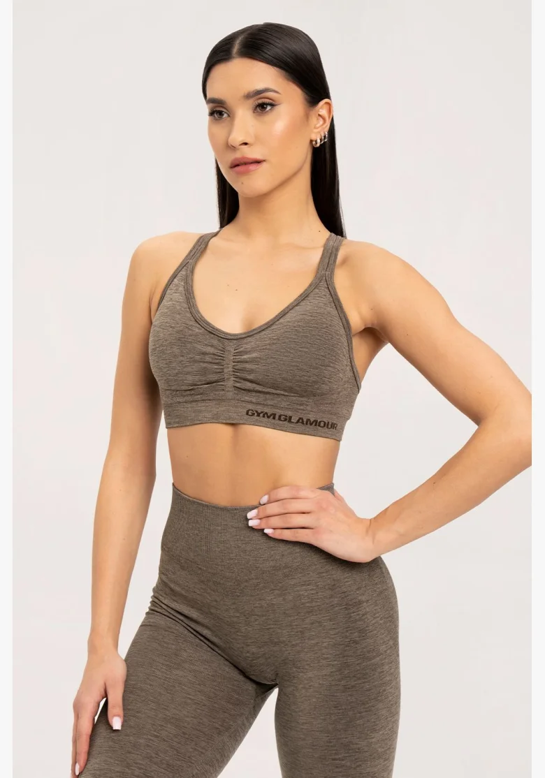 Gym Glamour Podprsenka seamless Espresso